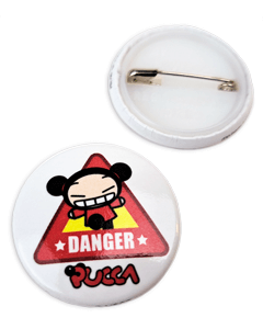 Pucca danger badge 25mm