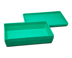 Grøn træ æske med låg af RE-Wood® 25 x 18 x 6 cm