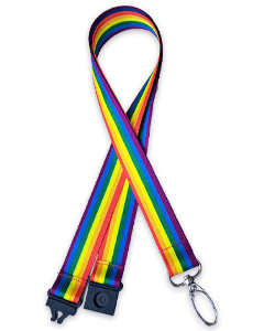 Pride regnbue nøglesnor uden tryk 20mm