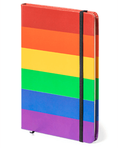Regnbue notesbog A5 Pride farver
