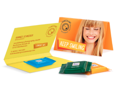 Reklamekort med Ritter Sport og logo tryk