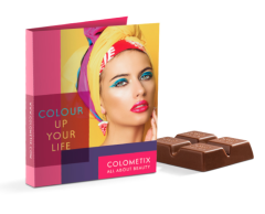 Fold-ud reklamekort med Mini Ritter SPORT og perforering