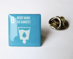 Rent vand og sanitet printet pin SDG verdensmål nr. 6