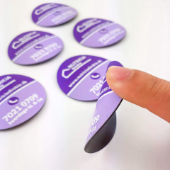 Runde foliemagneter standard størrelser