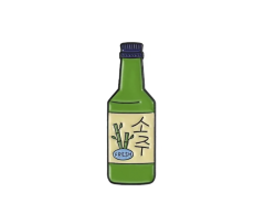 Koreansk Soju grøn pin 