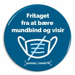 Fritaget fra at bære mundbind og visir