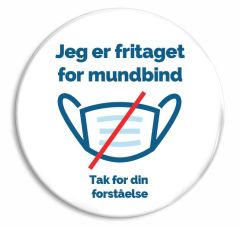 Jeg er fritaget for mundbind
