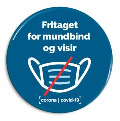 Fritaget for mundbind og visir