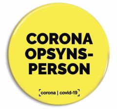 Corona opsynsperson badge gul