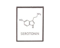 Serotonin kemisk formel - hvid pin