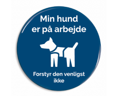 Servicehund på arbejde badge