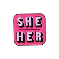 She/Her emaljepin