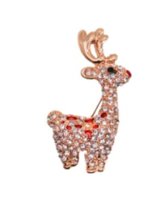 Rudolf med rhinsten broche