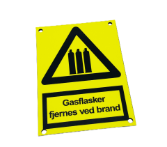 Gasflasker fjernes ved brand skilt