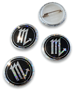 Skorpionen stjernetegn badge 25mm