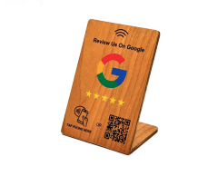 Træ L skilt med NFC chip - Small