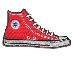 Sneakers sko stofmærke til tøj