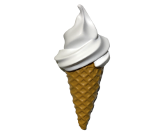 Softice isvaffel 3D magnet, 95x42mm