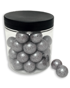 Sølv lakrids/chokoladekugler med logo, 135 g