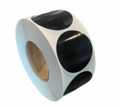 Lukkeklistermærker i sort - På rulle