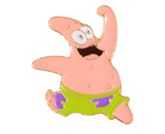 Søstjerne emalje pin - Tegneseriefigur, 31x27mm