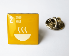 Stop sult printet pin SDG verdensmål nr. 2