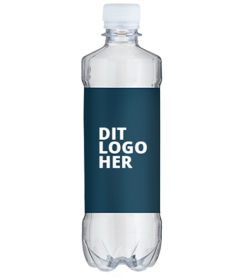 Vand med logo - 0,5 l - moderne look - mulighed for brus