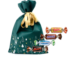 Kæmpe julepose med mars blanding 1500g - 30x45cm 