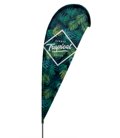 Beachflag - Dråbeform med eget motiv