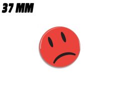 Rød sur smiley magnet 37mm
