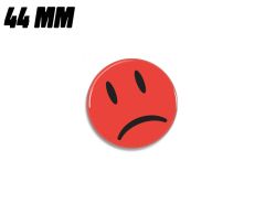 Rød sur smiley magnet 44mm