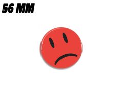 Rød sur smiley magnet 56mm