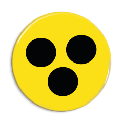 Svagtseende / Blinde prikker gult badge