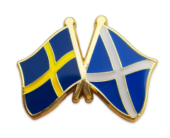 Sverige - Skotland venskabsflag emaljepin