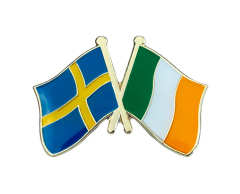 Sverige - Irland flag venskabs pin