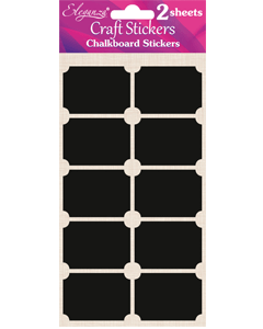 Tavle klistermærke etiketter, rektangulære 20 stk