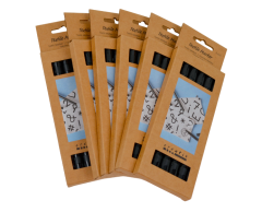 Tekstiltuscher til tøj 6 stk - Sorte