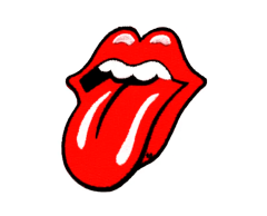 The Rolling Stones strygemærke med tunge logo 80x90mm