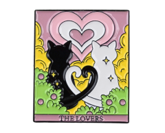 The lovers tarot kort med katte pin