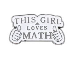 This girl loves math pin 