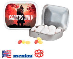 Tinæske med slik og tryk udenpå - Vælg selv indhold