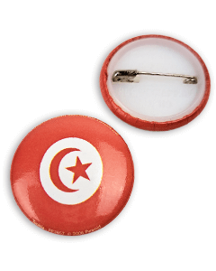 Tunesiens flag badge 25mm