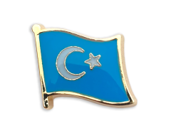 Uyghur flag Østturkestan emalje pin - 19x16mm