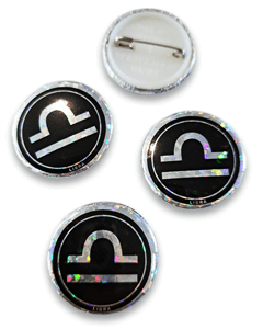 Vægten stjernetegn badge 25mm