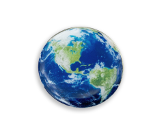 Jordklode globe pin