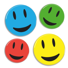 Meget glad smiley badge
