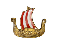Vikinge langskib dansk souvenir pin